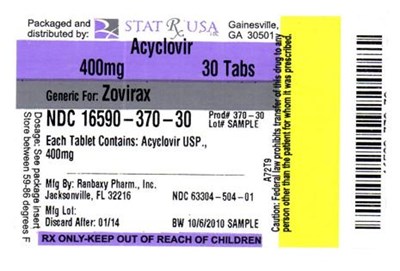 Label Image - 400 mg - ACYCLOVIR 400MG LABEL 370